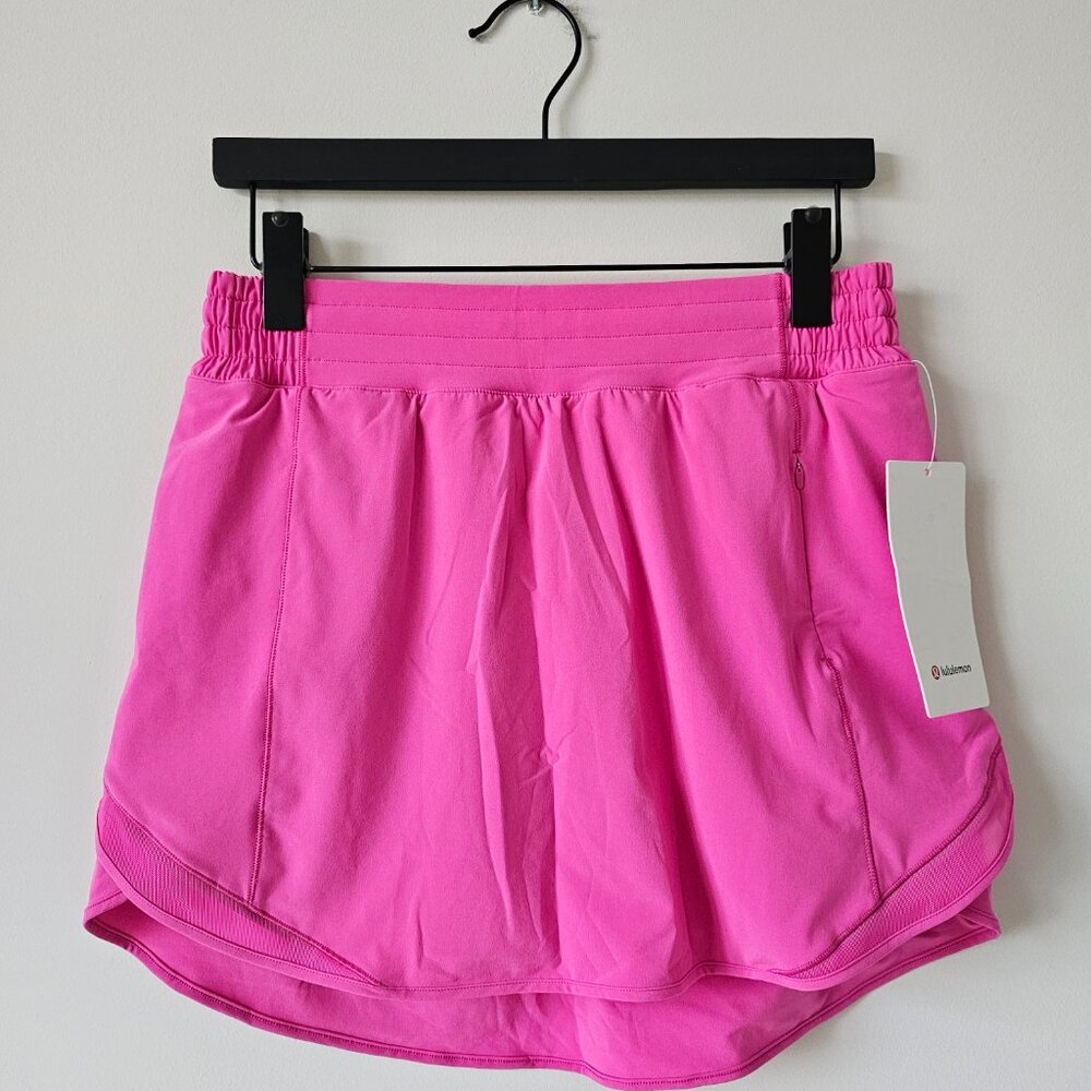 NWT LULULEMON SNCP Sonic Pink Hotty Hot High Rise Lined Skirt Long 4
